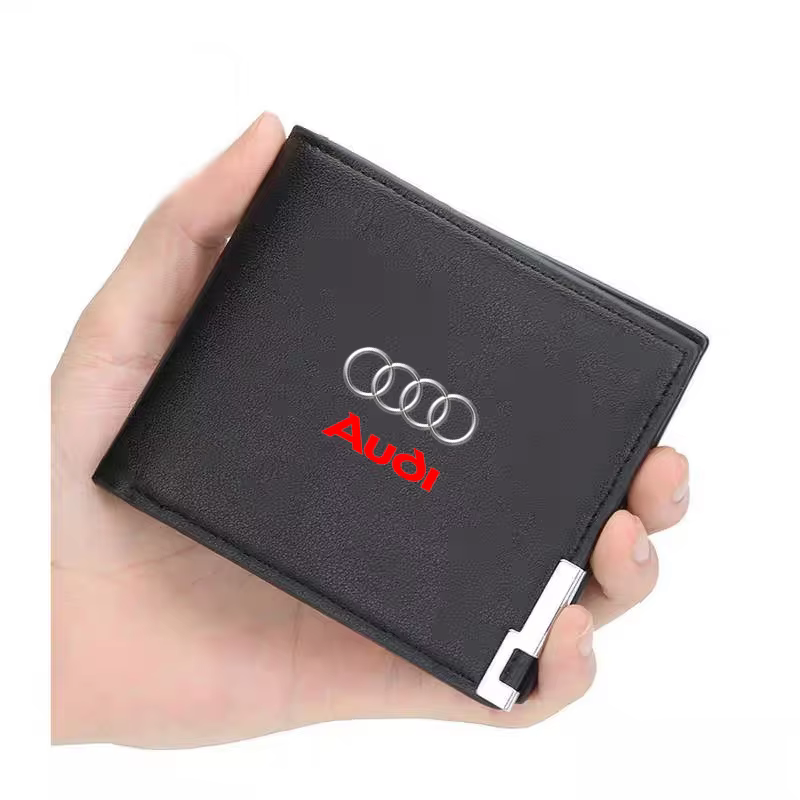 Porte-cartes et porte-monnaie pour voiture avec autocollant pour Audi A3 A4L RS3 S3 RS6 Q5 Q7 Q3 Q5 TT RSQ5 A2 A4 A5 A6 A7 A8 Q1 Q2