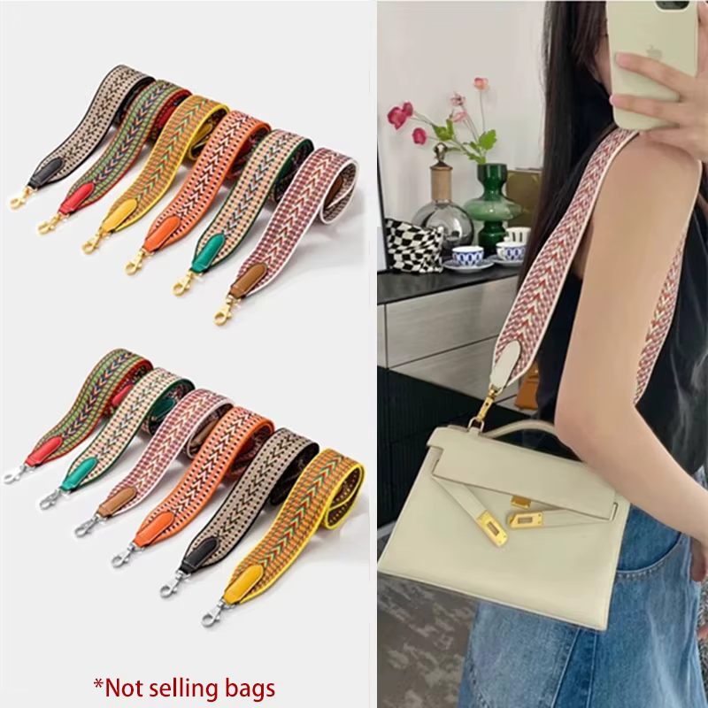 Sangle de sac large tissée à la main pour sacs Hermes Kelly