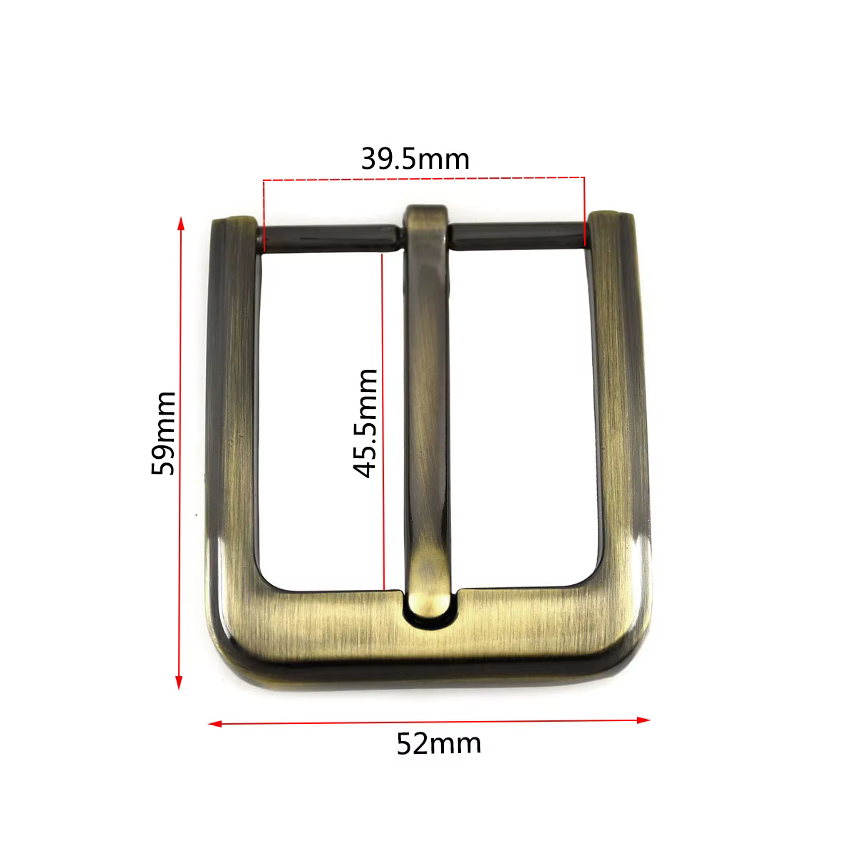 1 boucle de ceinture en métal brossé 40mm