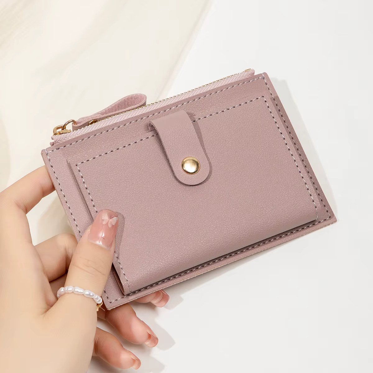 Sac à cartes court minimaliste et à la mode pour femmes