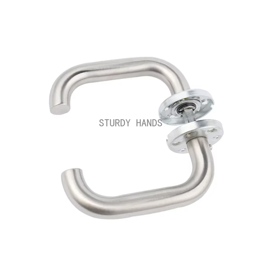 Ensemble de poignées de porte en acier inoxydable, intérieur de maison, serrure à levier, loquet réglable Durable, bouton de sécurité pour chambre à coucher et salle de bains