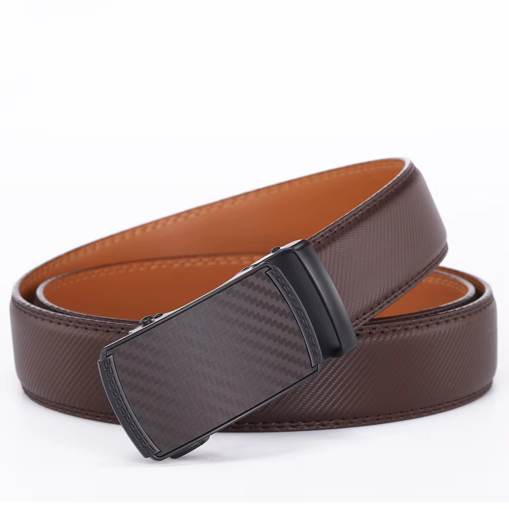 Hommes ceinture en cuir alliage boucle automatique mâle