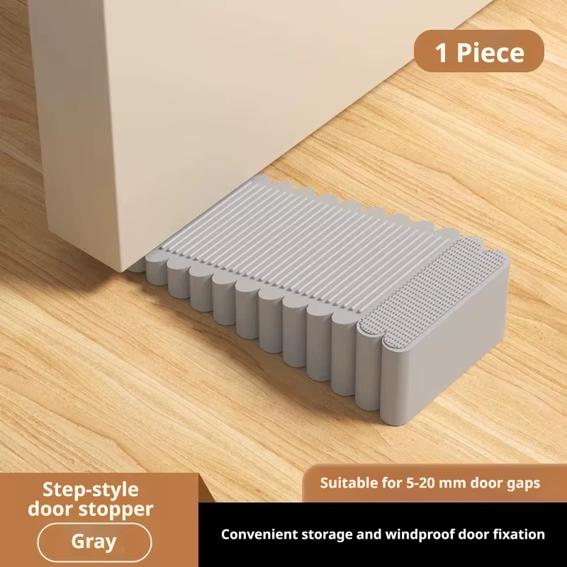 Butoir de porte en caoutchouc en forme de coin, bloc de sécurité en silicone, butoir de porte anti-collision, butoir de porte en caoutchouc mobile.
