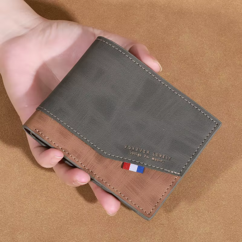 Portefeuille en cuir haute capacité pour hommes