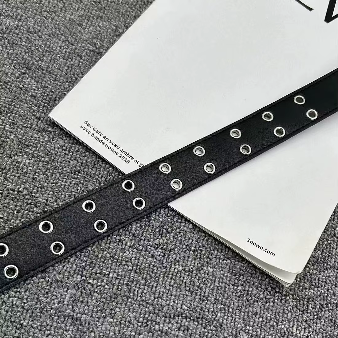 Ceinture Punk en cuir PU ajouré Y2K pour hommes et femmes