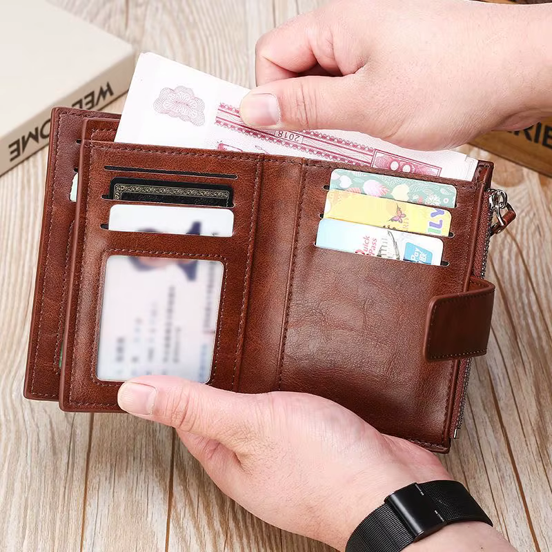 Porte-monnaie homme portefeuille RFID antivol