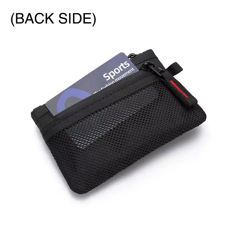 Rfid porte-carte de crédit hommes portefeuilles de luxe en Nylon mince portefeuille fermeture éclair