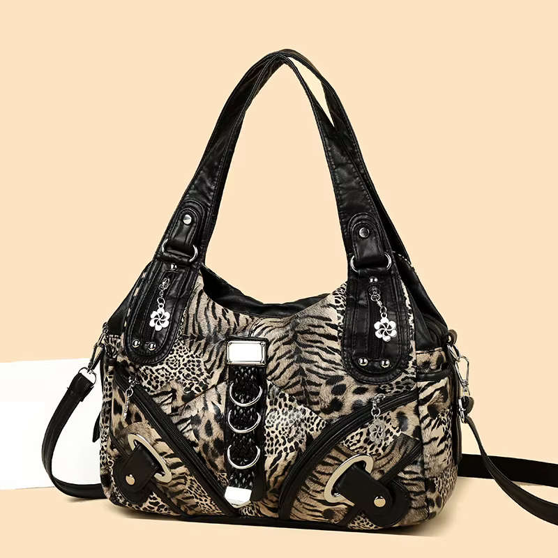 Sac à bandoulière en cuir lavé pour femme