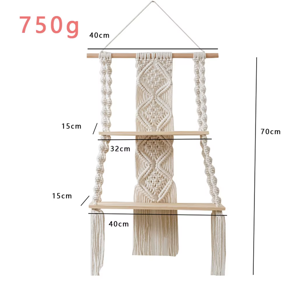 Décoration murale bohème pour chambre à coucher, étagère bohème, ULtissée flottante, étagères en bois et rangement des plantes
