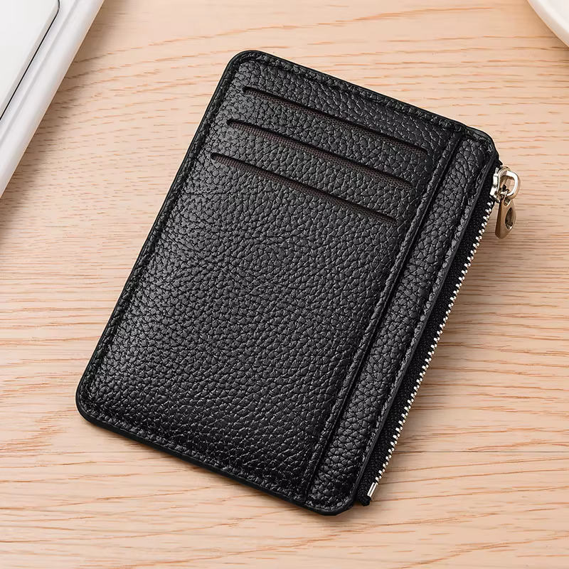 Portefeuille en cuir mince pour hommes