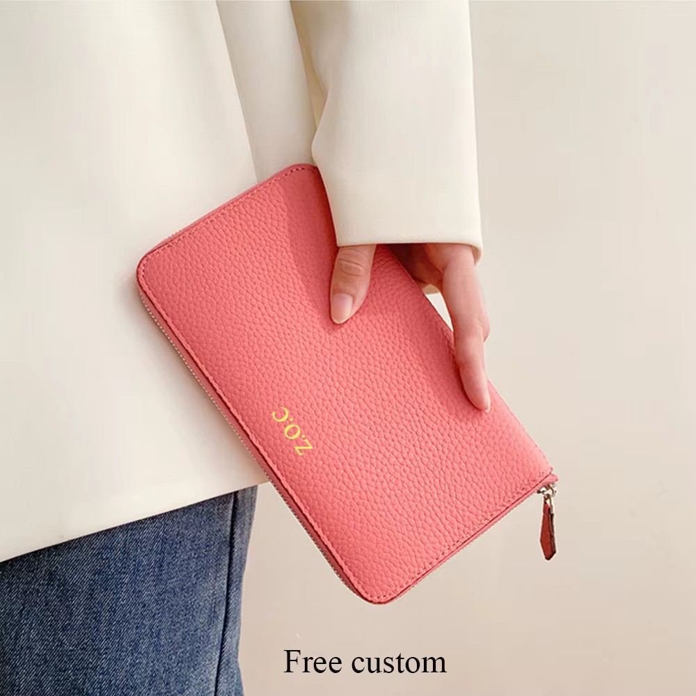 Portefeuille Long en cuir véritable pour femmes