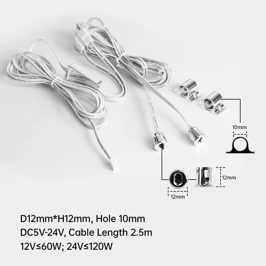 Capteur de bande LED interrupteur DC12 24V tactile/PIR capteur de mouvement/double porte pour armoire placard et tiroir bricolage étagère vitrine éclairage