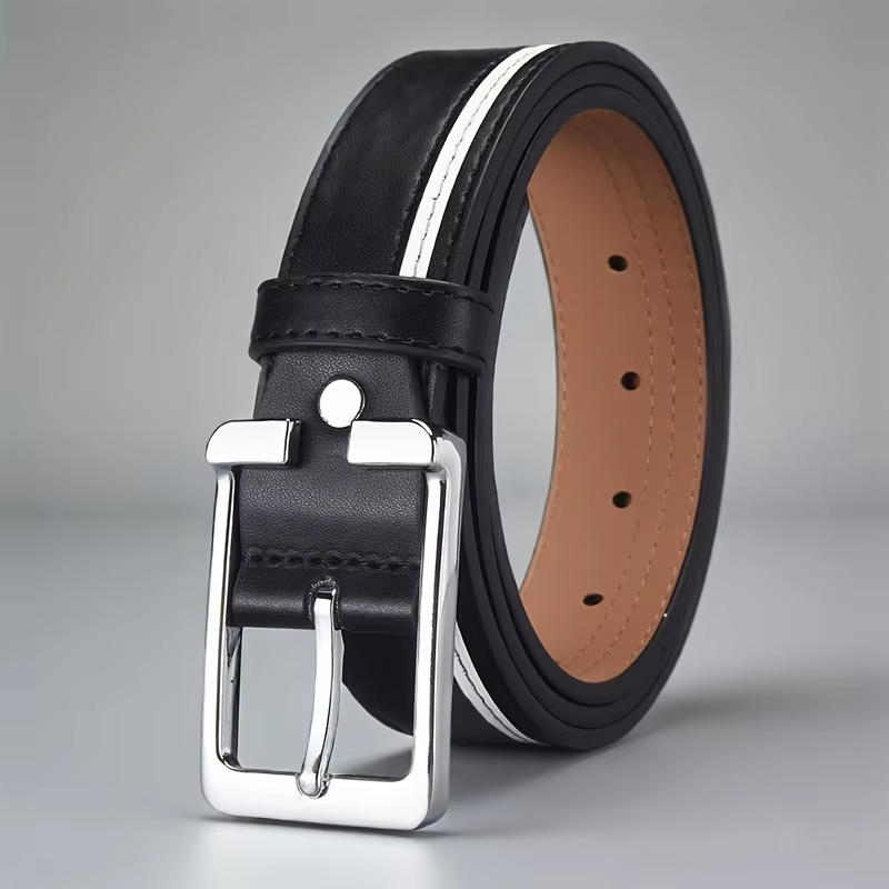 Ceinture élégante et polyvalente, disponible en blanc/bleu/noir. Cadeau idéal pour la famille et les amis, parfait pour Noël et Thanksgiving.