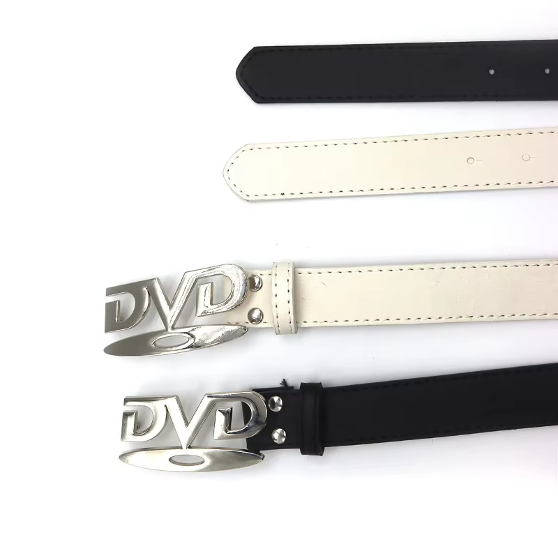 Ceinture unisexe à boucle DVD au design nostalgique