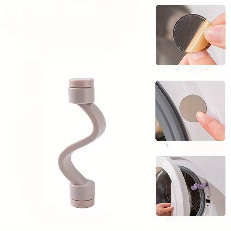 1 verrou de sécurité pour porte de buanderie - Ventilé et anti-moisissure, clip de protection pour machine à laver et baignoire, 0,79 x 3,94 pouces