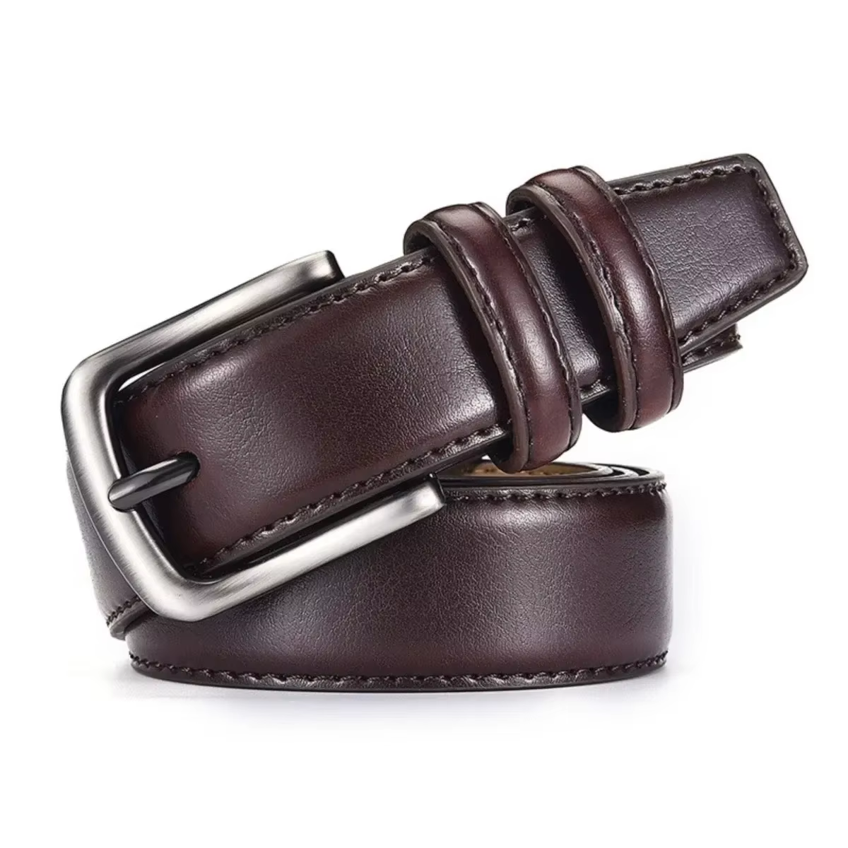 Cuir de Piedmont pour hommes, 1 pièce, à la mode, de haute qualité Affaires. Ceinture décontractée à boucle