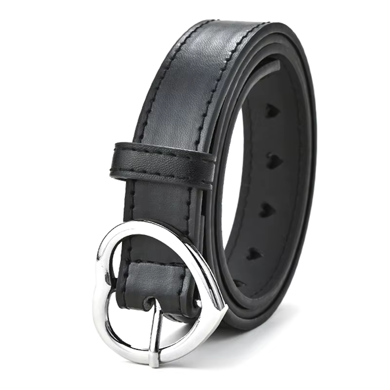 Ceinture squelette pour femme avec boucle cœur