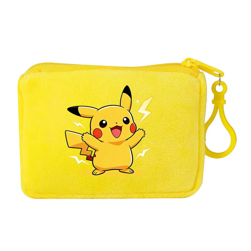Porte-monnaie Anime Pokémon pour fille et garçon, mini portefeuille court, porte-clés, fermeture éclair, pochette pour femme, porte-cartes d'identité, pochette à monnaie rose, petites trousses de maqu