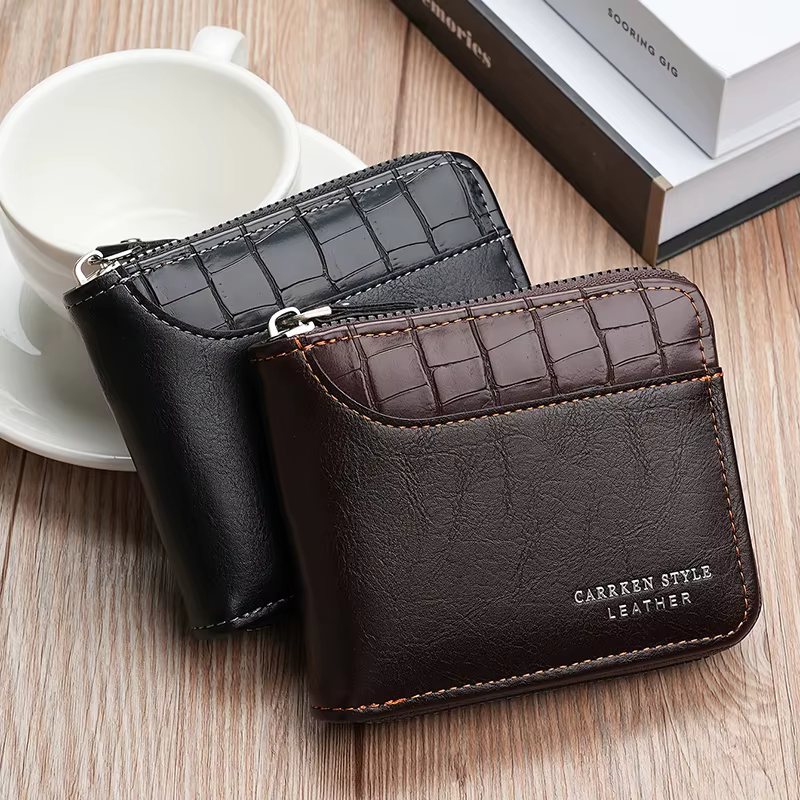 Portefeuille en cuir pour hommes