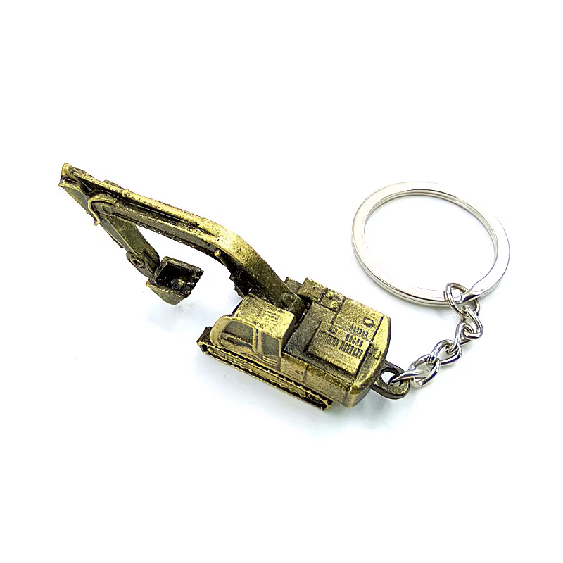 3D excavator keychain key ring digger key chain for men key holder creative portachiavi chaveiro llaveros hombre