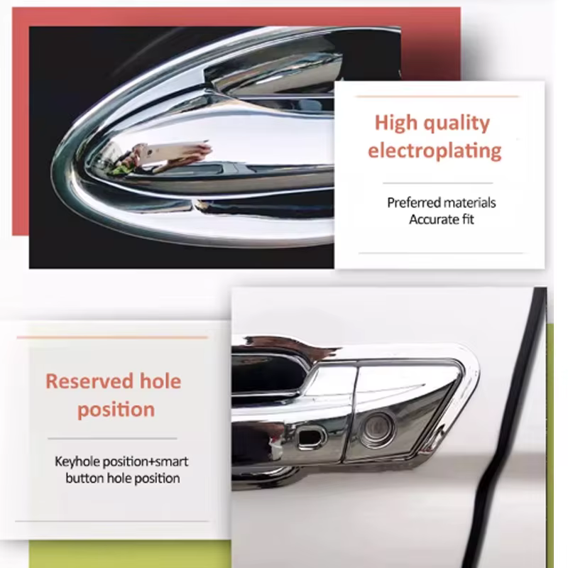 Couvercle de poignée de porte chromé anti-rayures, accessoires de voiture pour citroën C Elysee Peugeot 301 IKCO Tara 2013 ~ 2023