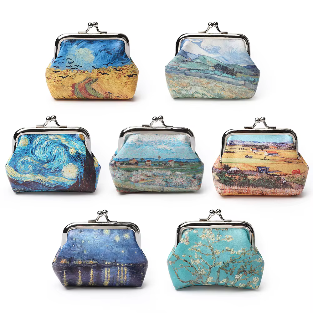 Petit porte-monnaie avec peinture à l'huile Van Gogh