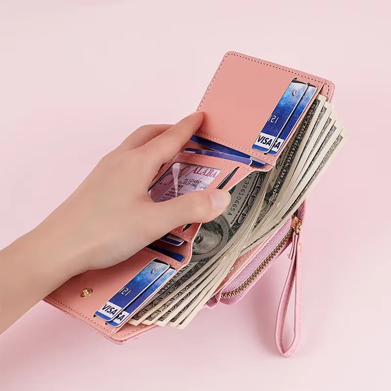 Petit portefeuille en cuir PU pour femme