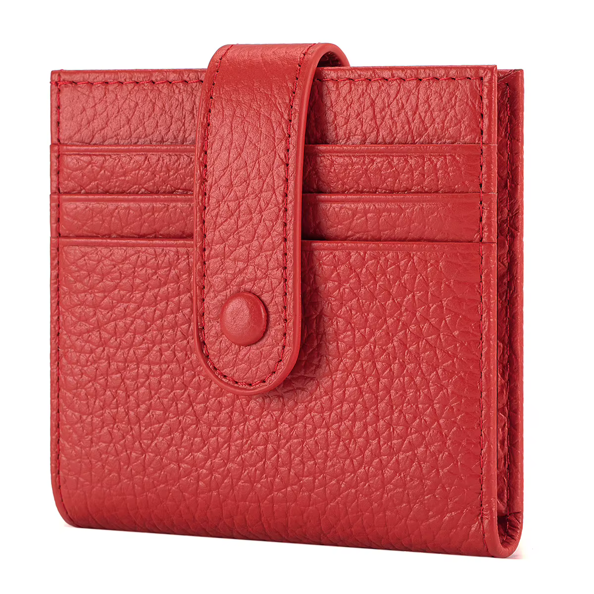 Portefeuille fin pour femme en cuir véritable