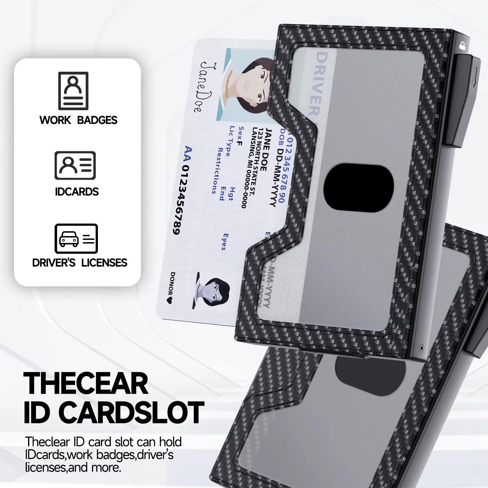 Porte-carte Pop-Up automatique à blocage RFID pour hommes