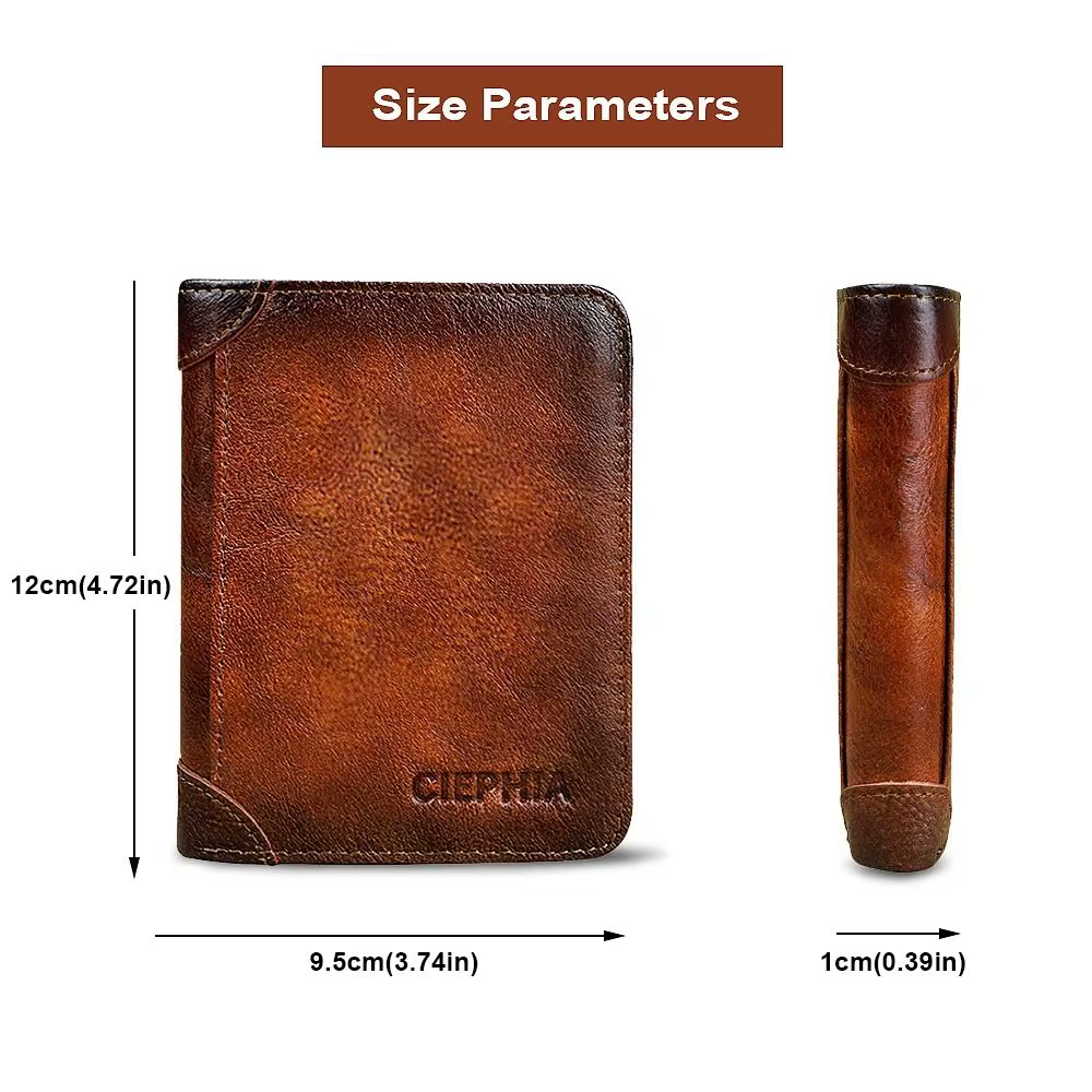 Portefeuille pour homme en cuir PU durable