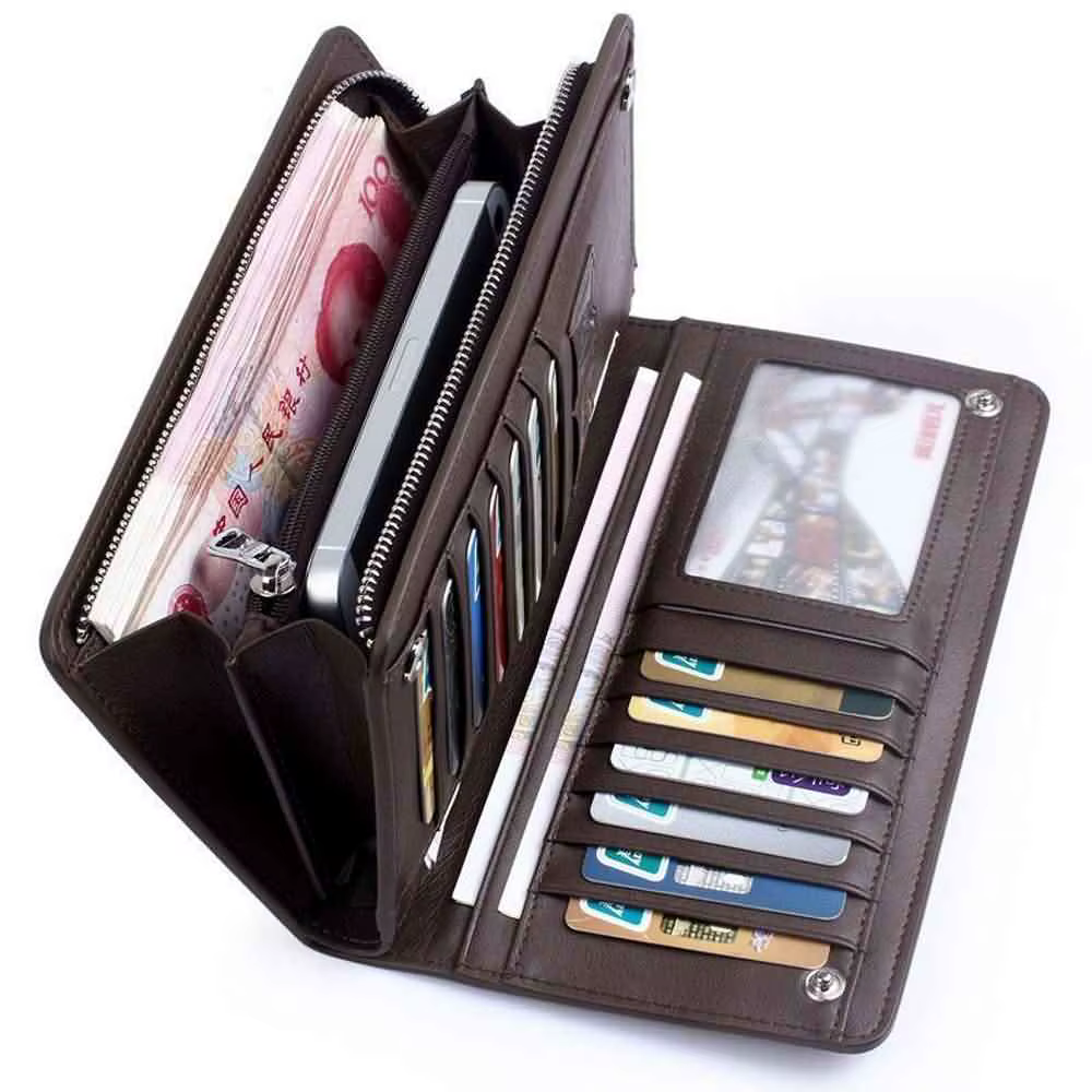 Portefeuille en cuir à la mode pour chéquier