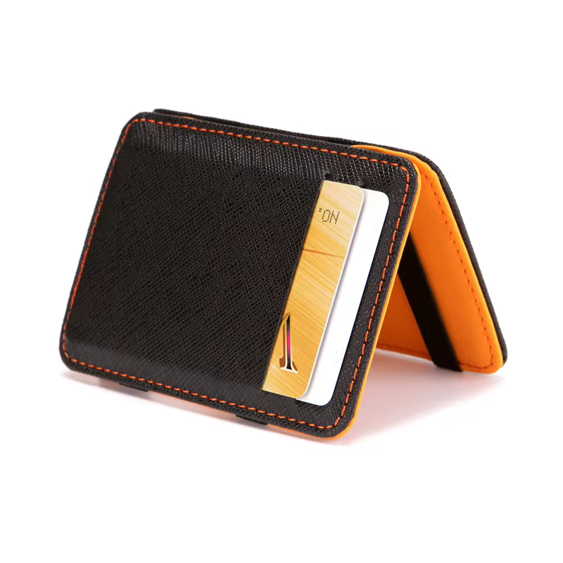 Mini portefeuille fin pour hommes d'affaires, portefeuilles magiques en cuir PU, porte-carte de crédit