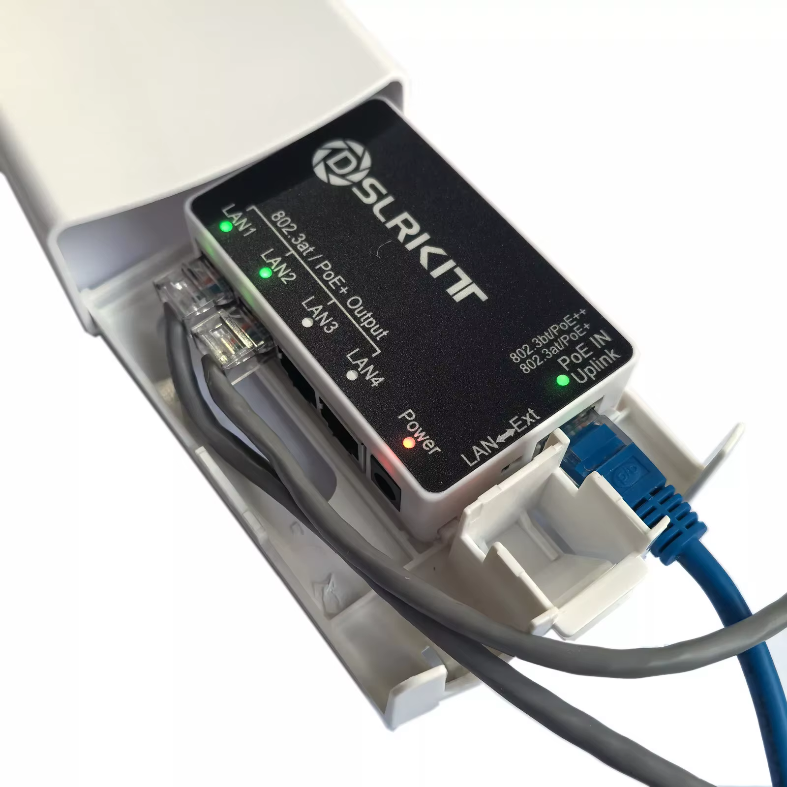 PoE ++-Commutateur de passage PoE à 5 ports Gigabit, 90Watt, extension extérieure, stérilisation 3bt à