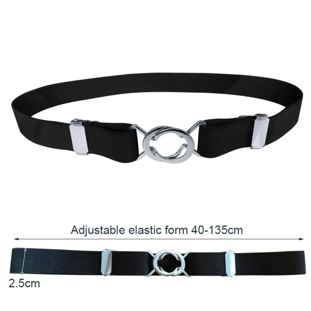 Ceinture extensible élastique réglable pour femmes avec boucle en métal ceinture Web large de 1 pouce ceintures de taille pour pantalons en jean robe ceintures décontractées