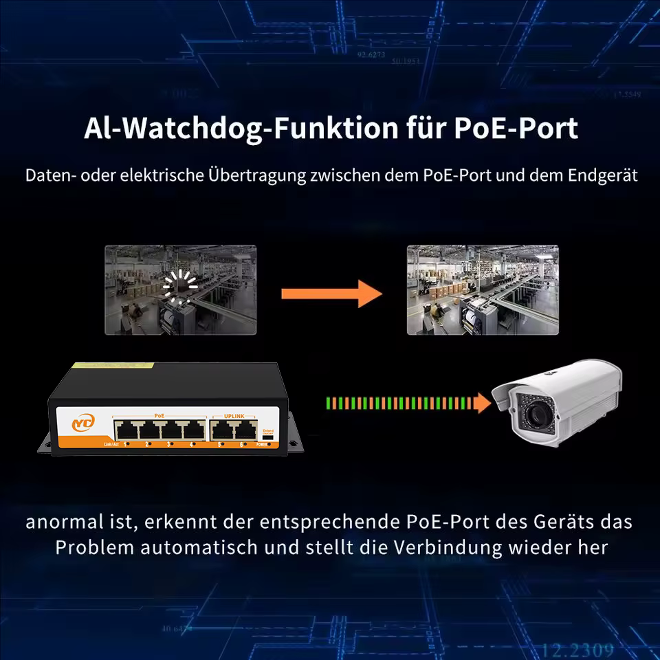 Nouveau commutateur Ethernet POE RJ45 SFP 48V avec pour 802.3af/at liaison montante Plug and Play non géré, pour caméra IP/NVR