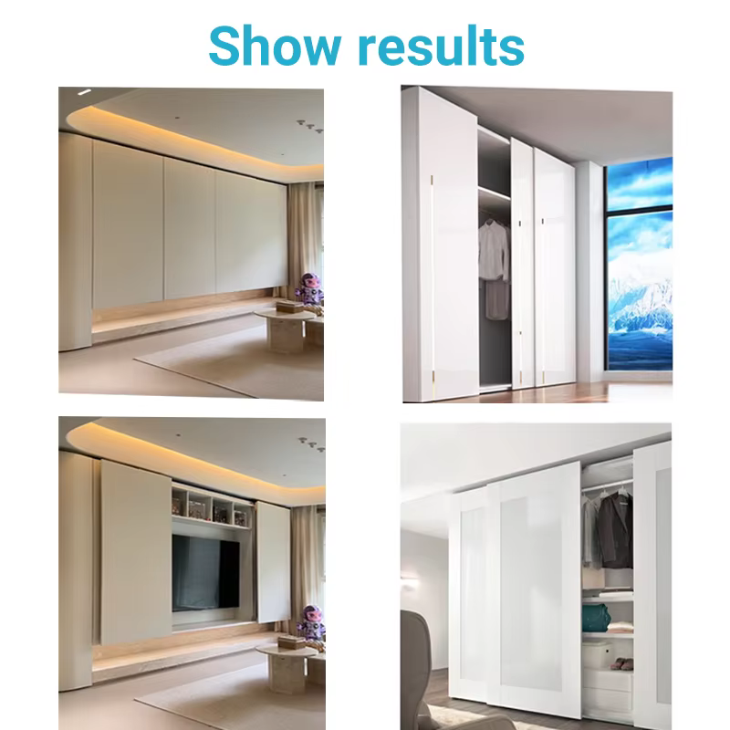 SSOUIM armoire porte coulissante piste Invisible armoire porte coulissante porte pliante nouveau Bus porte glissière Rail matériel