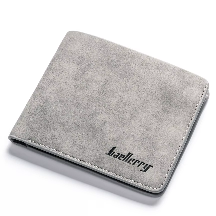 Nouveaux hommes portefeuille en cuir affaires pliable