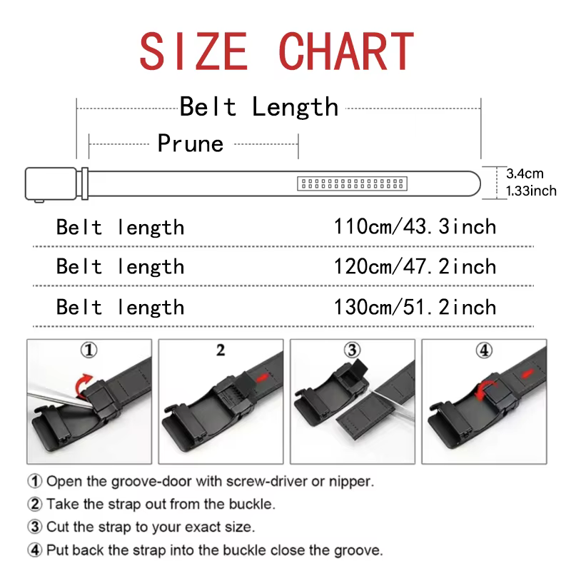 Ceinture trempée automatique pour homme