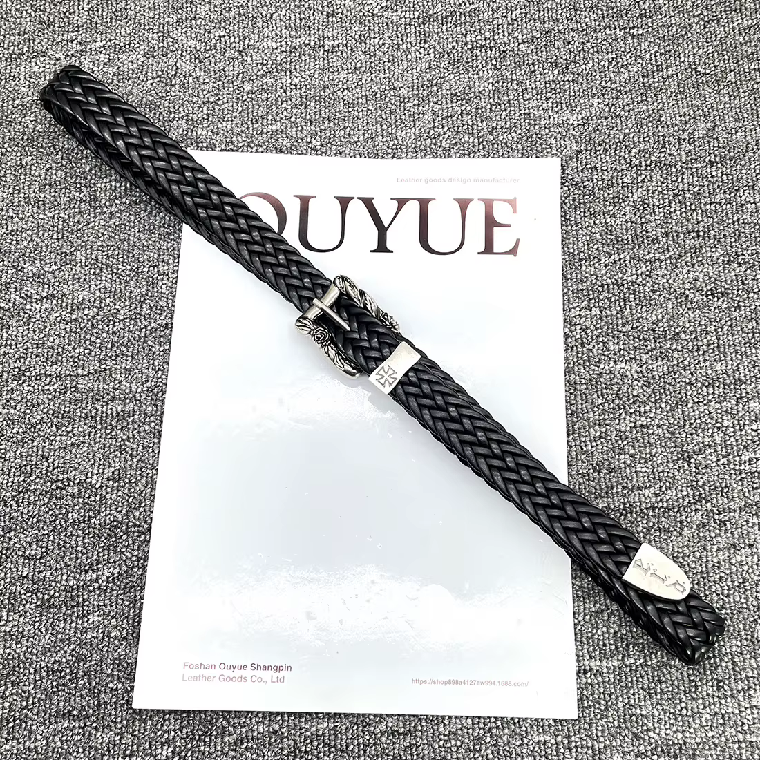 Ceinture tressée punk de haute qualité