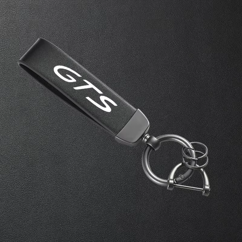 Porte-clés en cuir de haute qualité pour Porsche GTS Cayenne Cayman Panamera Macan 911 718 928 901 930