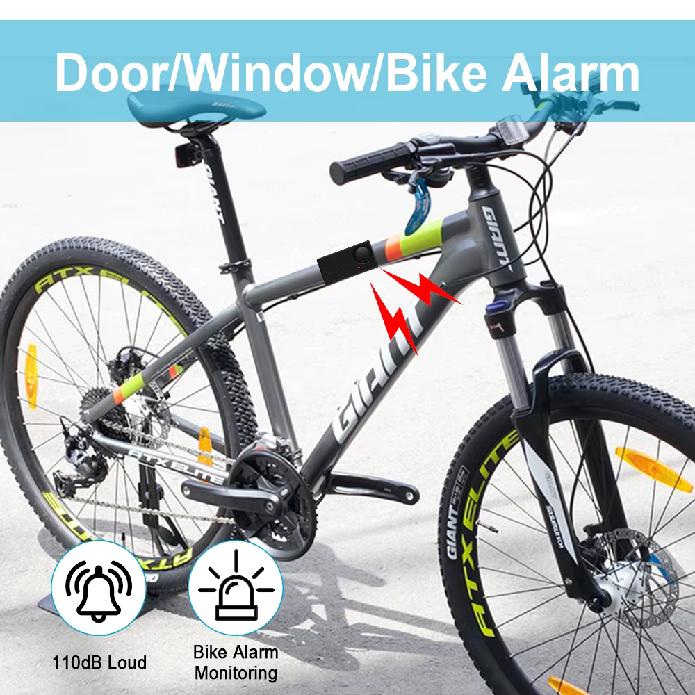 Capteur de vibrations de porte fenêtre sans fil, alarme 110db, détecteur de télécommande antivol, système d'alarme de sécurité domestique