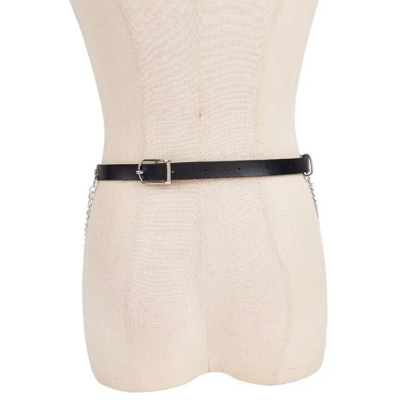Ceinture en à mode 39BB avec chaîne en métal pour les Occasions décontractées formelles