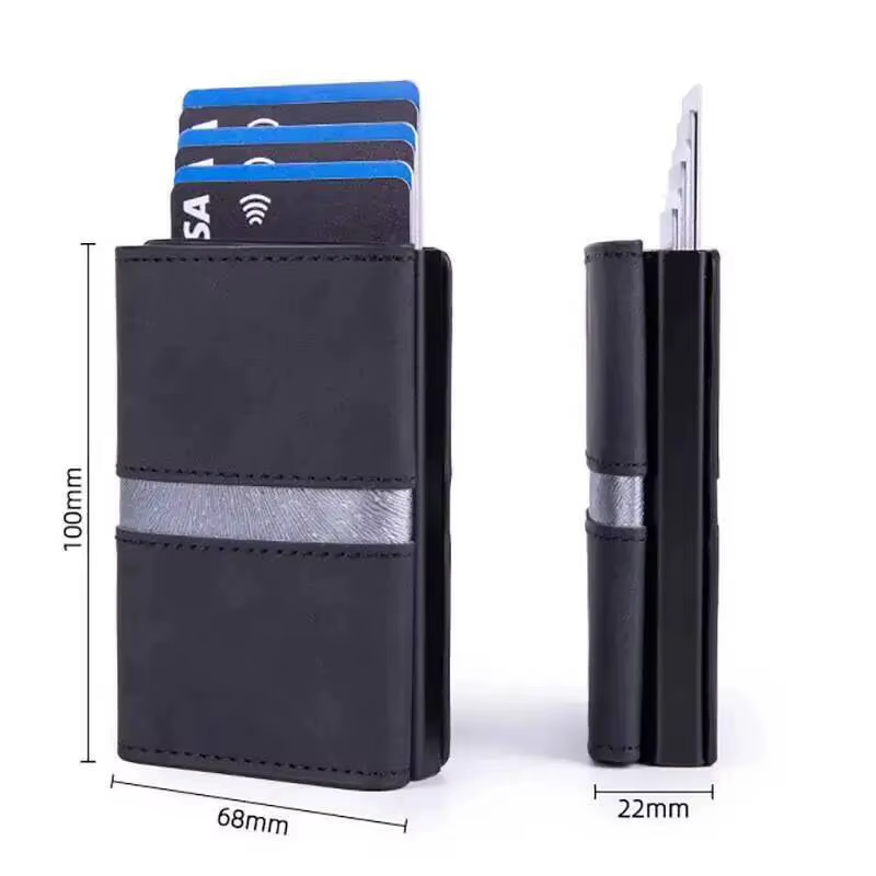 Portefeuille pour hommes porte-carte Portable boîte en aluminium