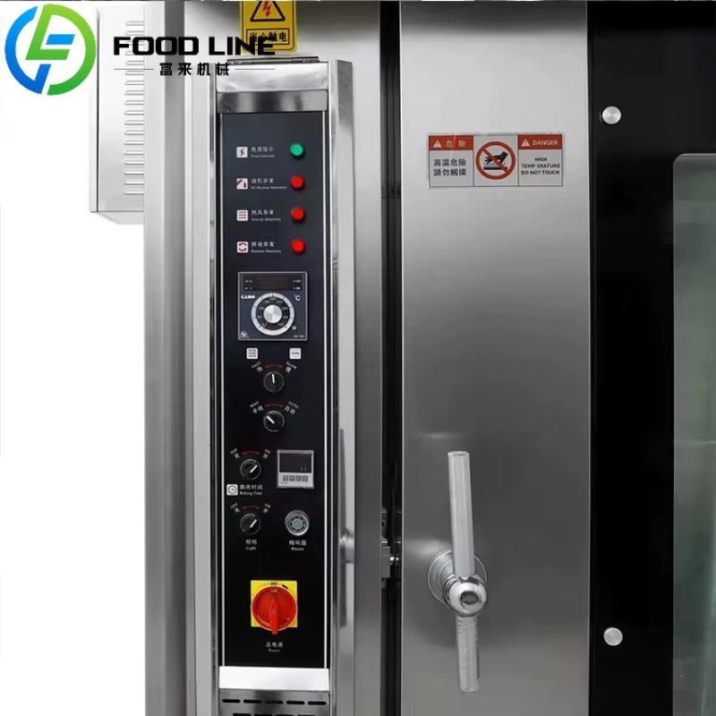 Four à crémaillère rotatif à 32 plateaux, four à pain rotatif Commercial, Machine de boulangerie avec four rotatif à gaz industriel à vapeur pour boulangerie