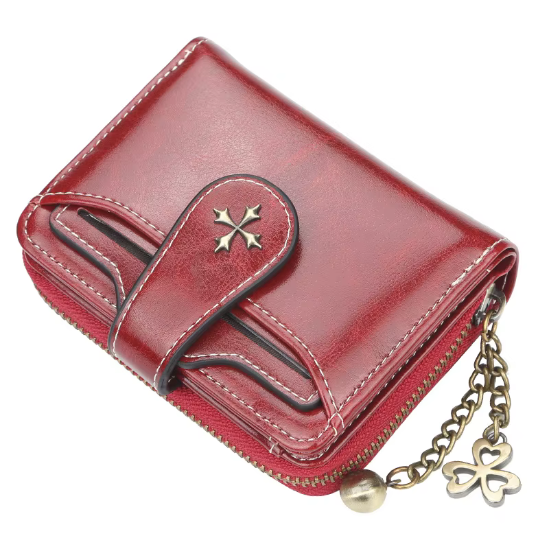 Femmes portefeuilles et sacs à main en cuir PU sac d'argent femme court moraillon sac