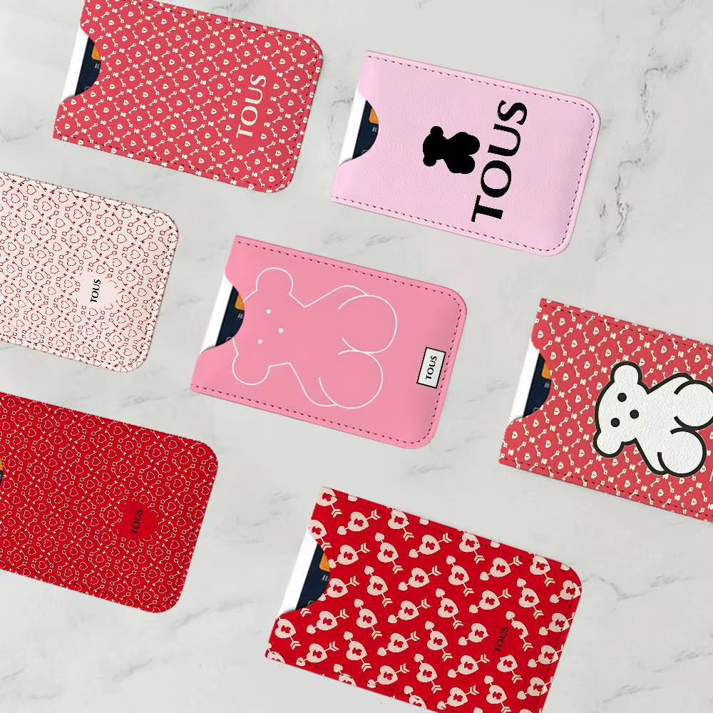 Porte-cartes de luxe en cuir de vachette rétro T-Tous, nouvelle collection, pour homme/femme