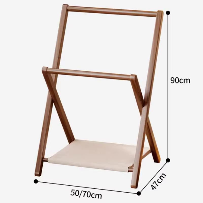 Porte-manteaux sur pied en bois ouvert, minimaliste et moderne, gain de place, pour chambre, dressing, salon et mobilier de soirée