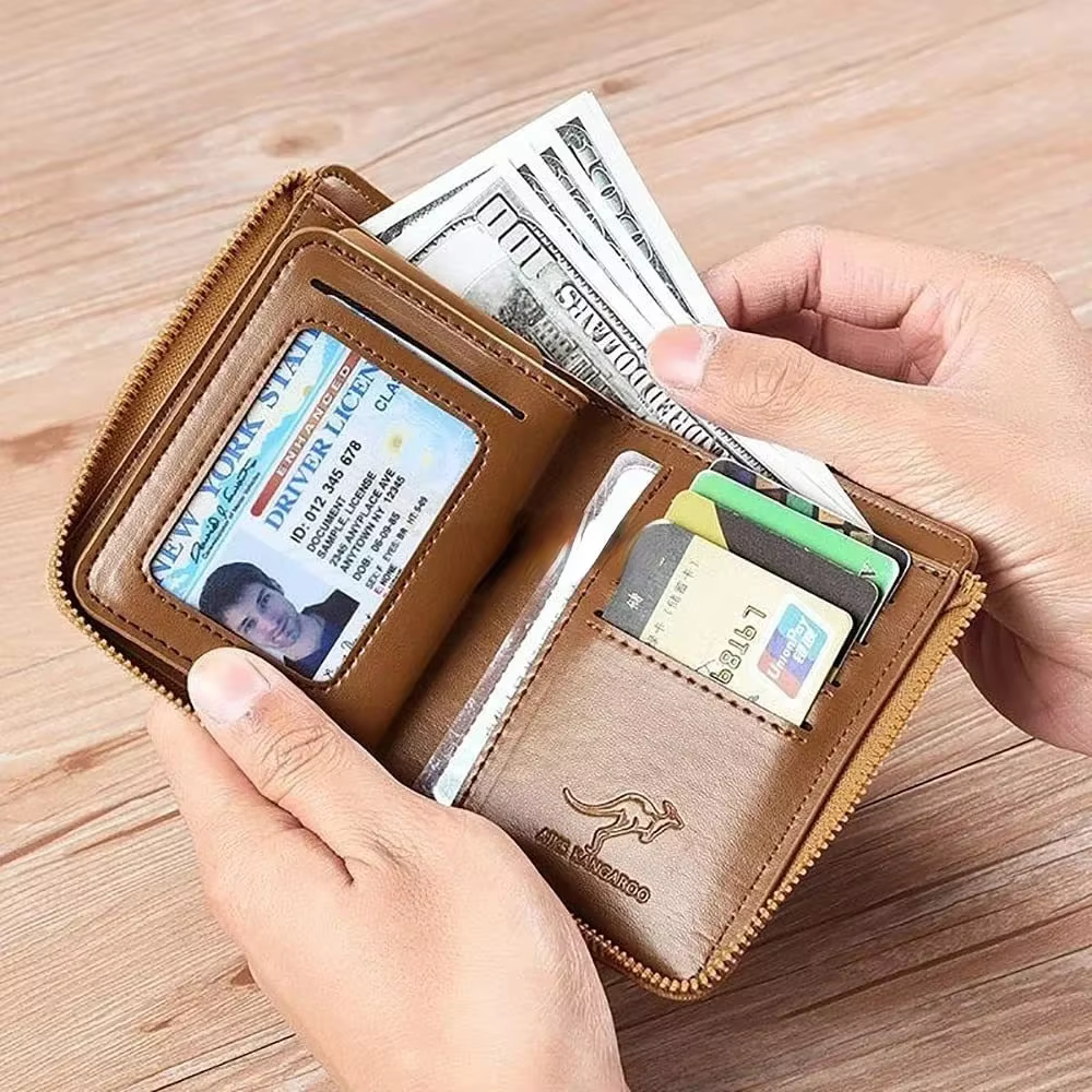 Portefeuille kangourou pour hommes