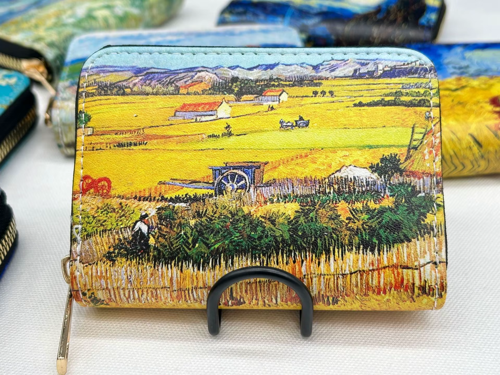 Vente chaude! Portefeuille porte-cartes Van Gogh Art – Cuir végétalien de qualité supérieure