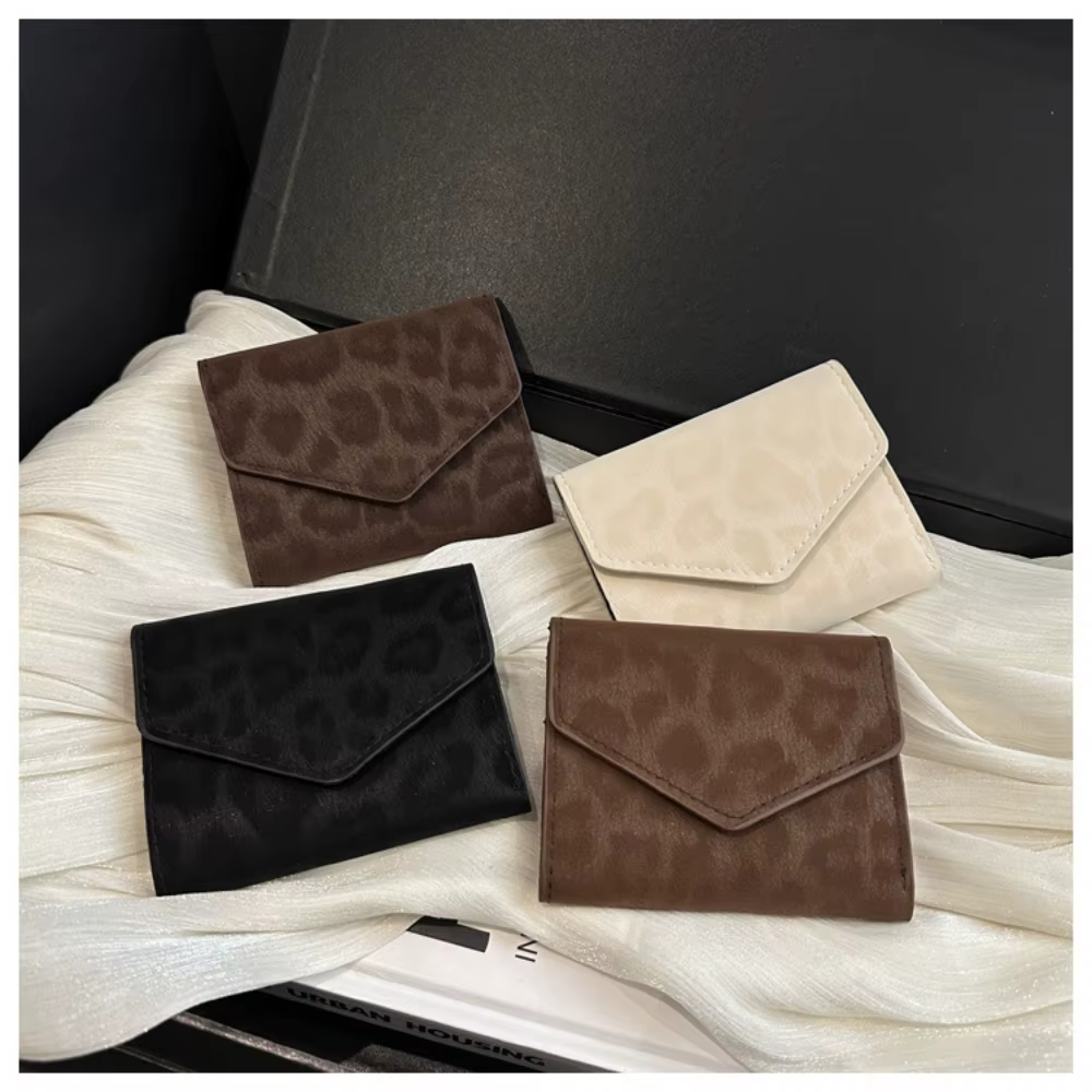 Portefeuille pour femme à motif léopard